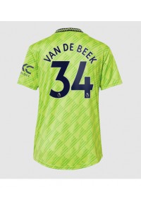 Fotbalové Dres Manchester United Donny van de Beek #34 Dámské Třetí Oblečení 2022-23 Krátký Rukáv